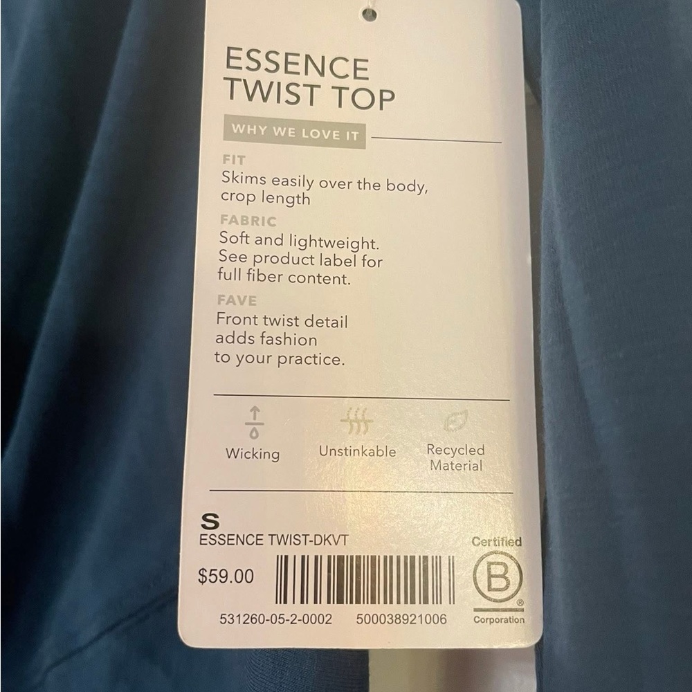 Two NWT Athleta tops - small - Essence Twist Top & With Ease Twist Top - Picture 3 of 5